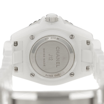 Chanel Stainless Steel Ceramic 33mm J12 Quartz Watch White 4 of 5