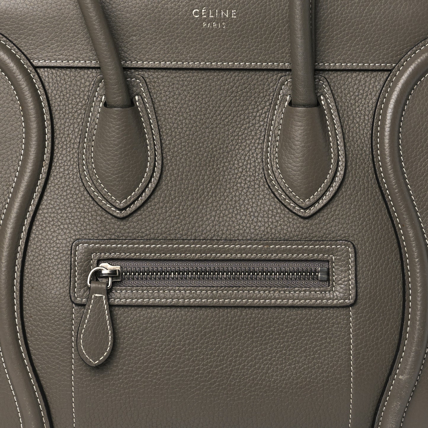 Drummed Calfskin Micro Luggage Souris