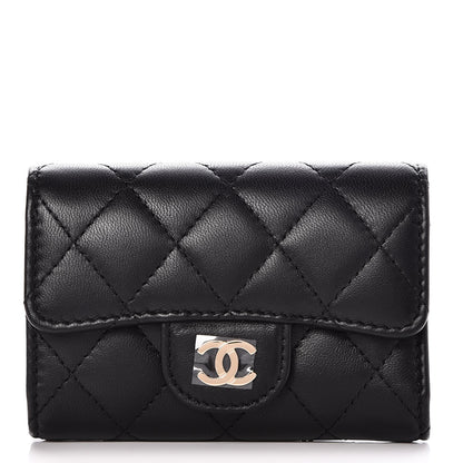 Chanel Lambskin Quilted 4 Key Holder Black 1 of 9