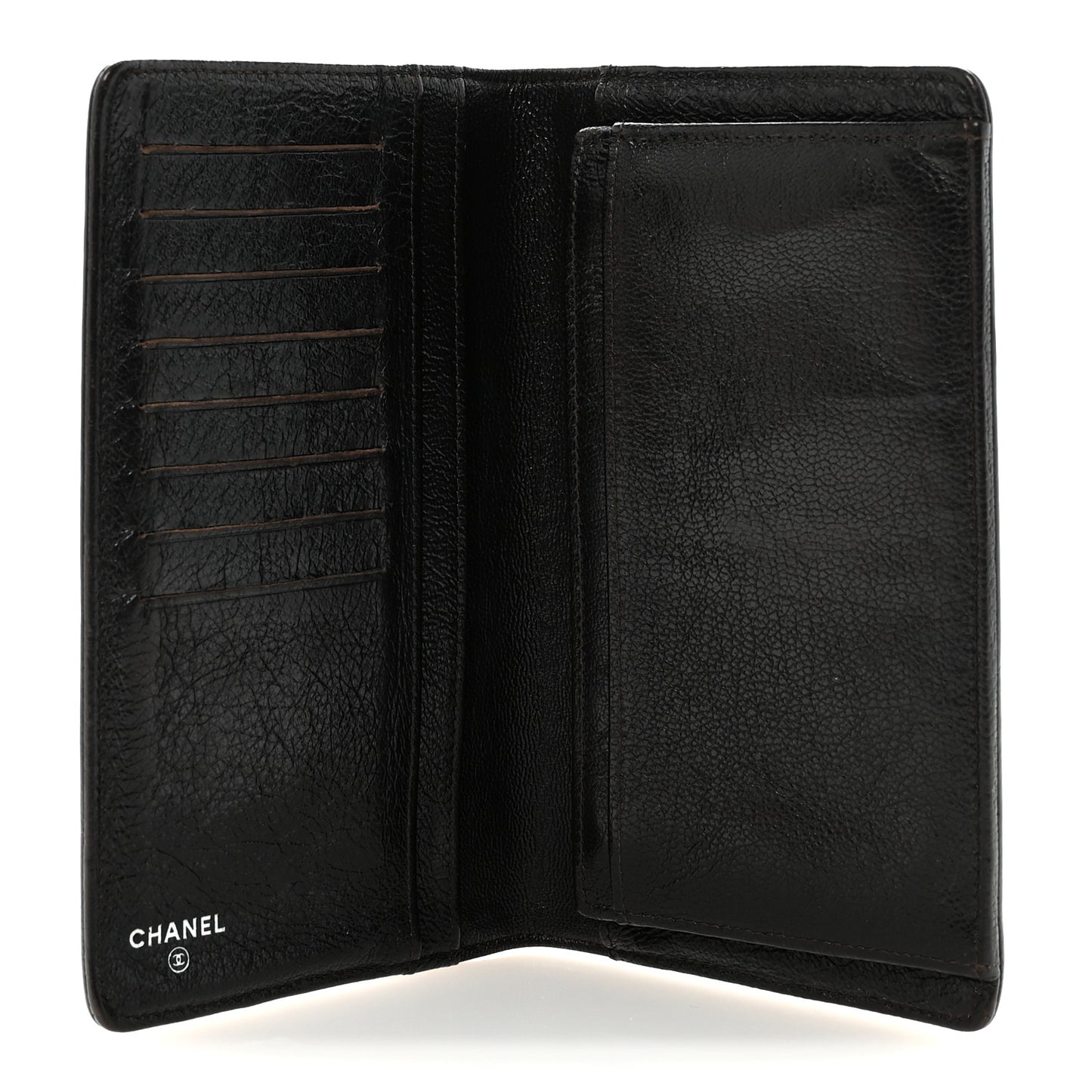 Metallic Calfskin Diamond Embossed Yen Wallet Gold