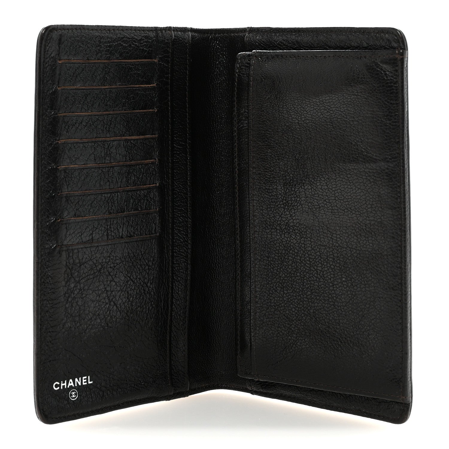 Chanel Metallic Calfskin Diamond Embossed Yen Wallet Gold 5 of 8
