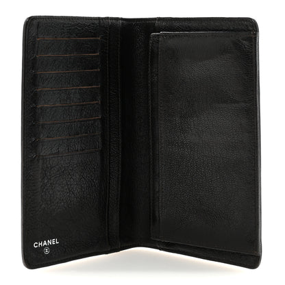 Chanel Metallic Calfskin Diamond Embossed Yen Wallet Gold 5 of 8