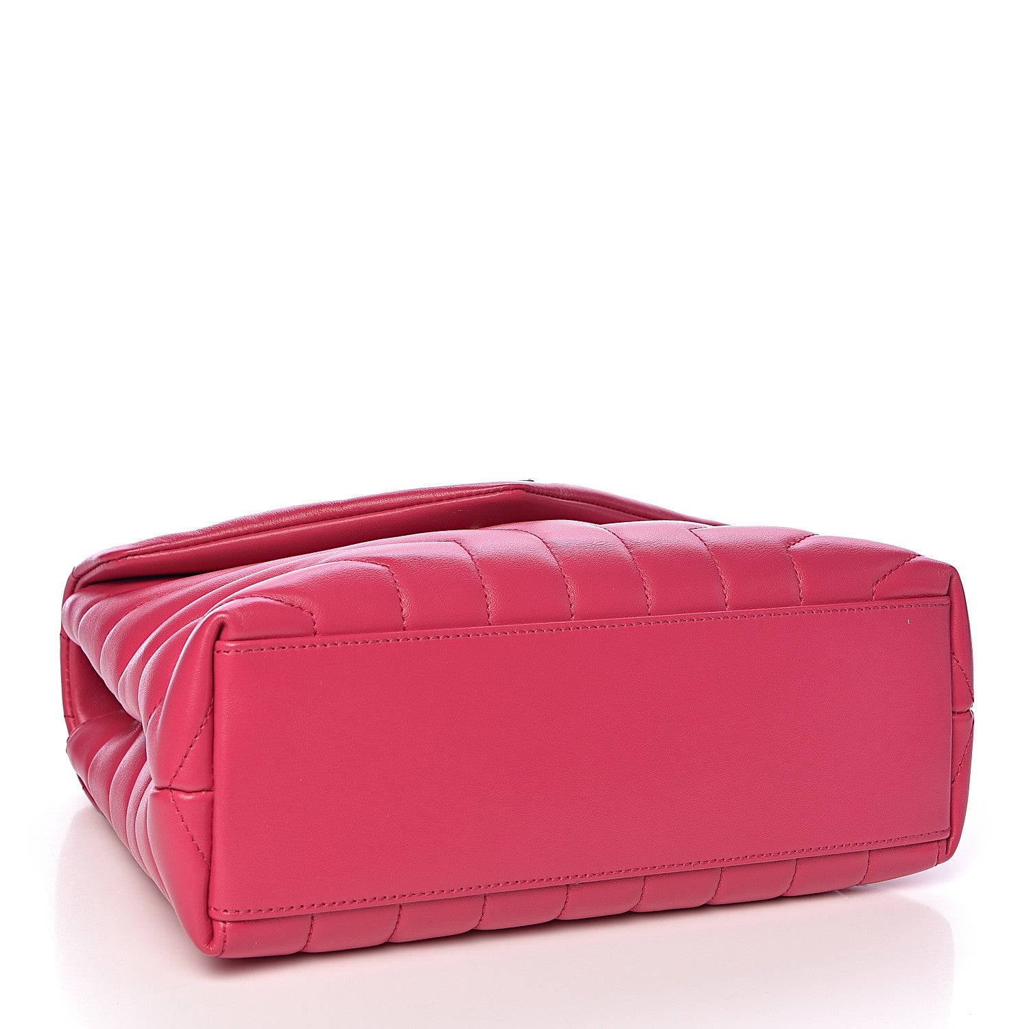 Saint Laurent Calfskin Y Quilted Monogram Small Loulou Chain Satchel Fresh Fuchsia 4 of 12