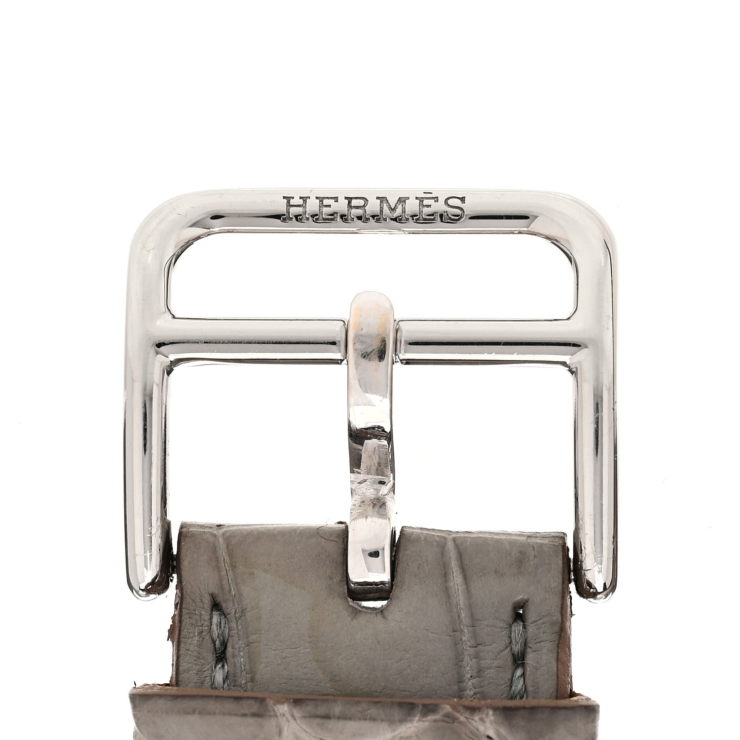 Hermes Alligator Heure H Hour Watch 30mm Strap Gris Perle 7 of 7