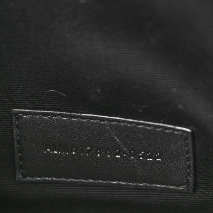 Saint Laurent Grain De Poudre Matelasse Chevron Monogram Envelope Clutch Black 7 of 10