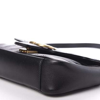 Gucci Calfskin Matelasse Mini GG Marmont Shoulder Bag Black 7 of 11
