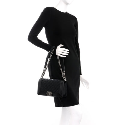 Chanel Caviar Quilted Medium Boy Flap Black 3 of 9