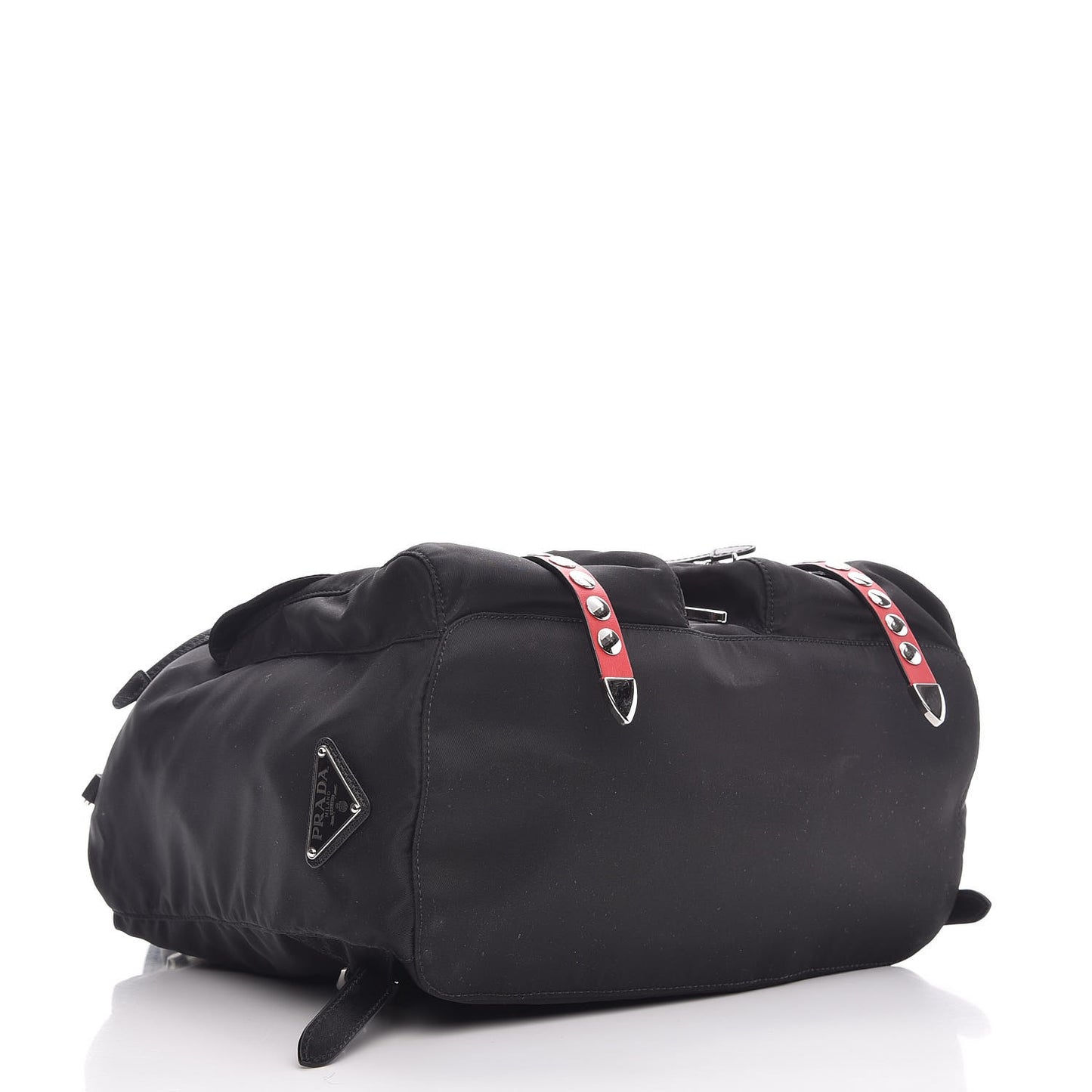 Nylon New Vela Studded Backpack Black Fuoco