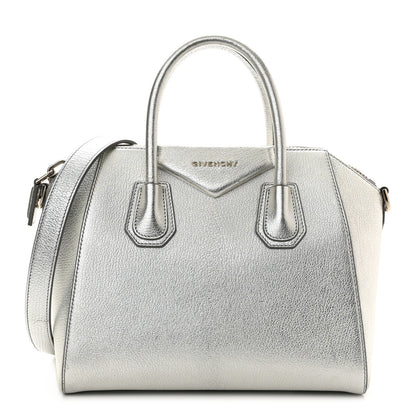 Givenchy Metallic Sugar Goatskin Small Antigona Silver 1 of 11