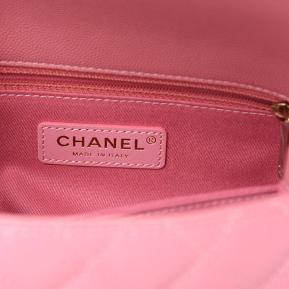 Chanel Caviar Quilted Mini Coco Handle Flap Pink 6 of 10