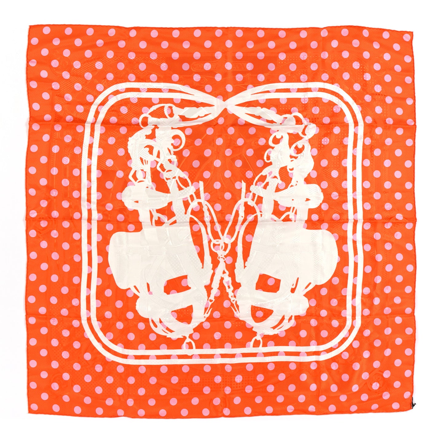 Silk Cavalcadour Brides De Gala Scarf 90 Orange Rose