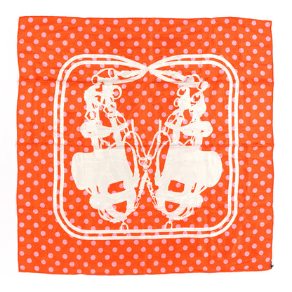 Hermes Silk Cavalcadour Brides De Gala Scarf 90 Orange Rose 1 of 3
