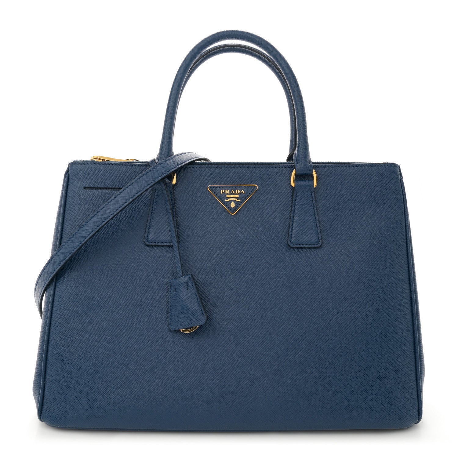Prada Saffiano Lux Medium Tote Bluette 1 of 16