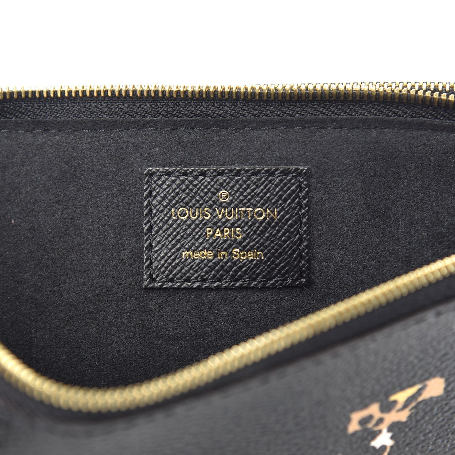 Monogram Giant Jungle Pochette Double Zip Black