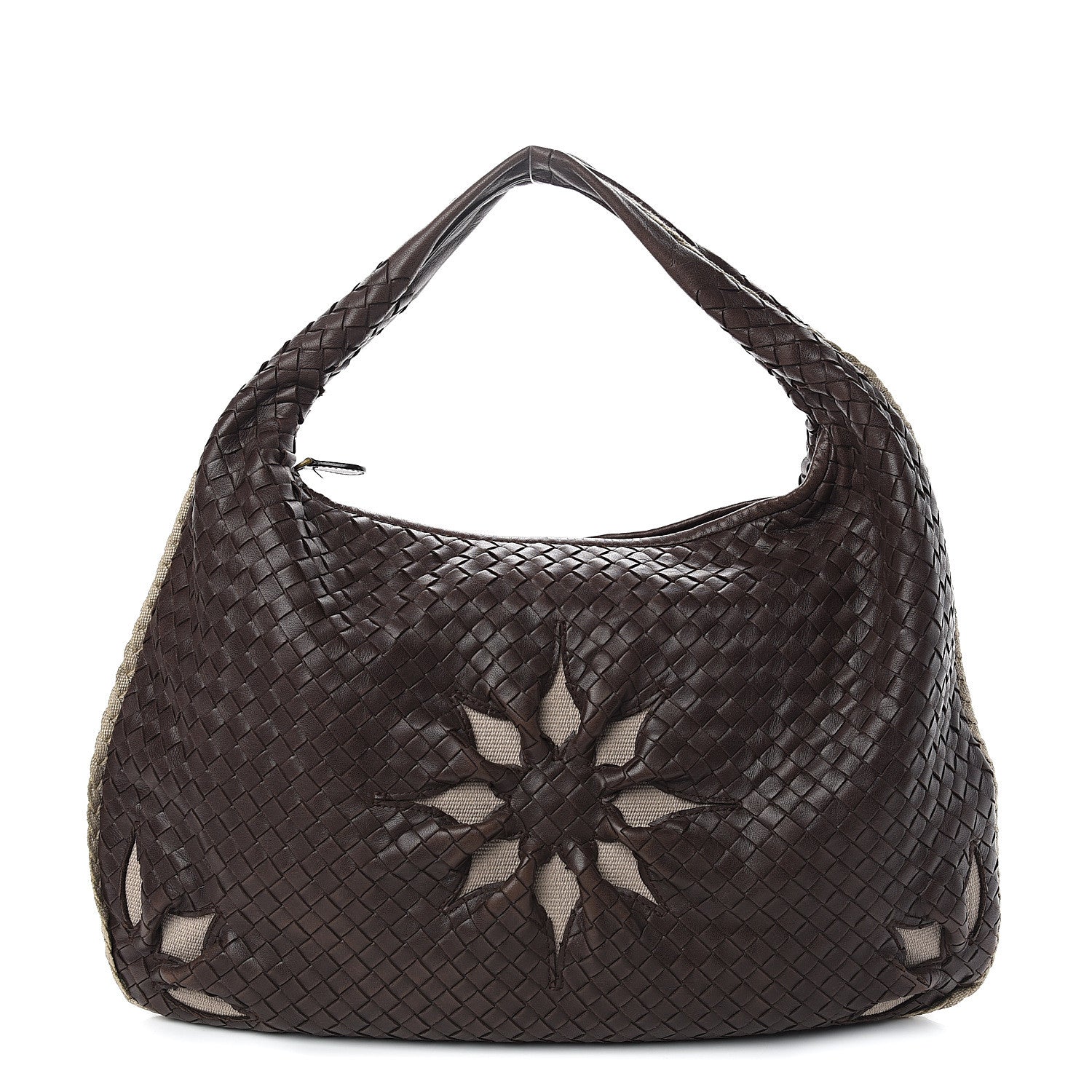 Bottega Veneta Nappa Intrecciato Flower Large Veneta Hobo Ebano 1 of 11