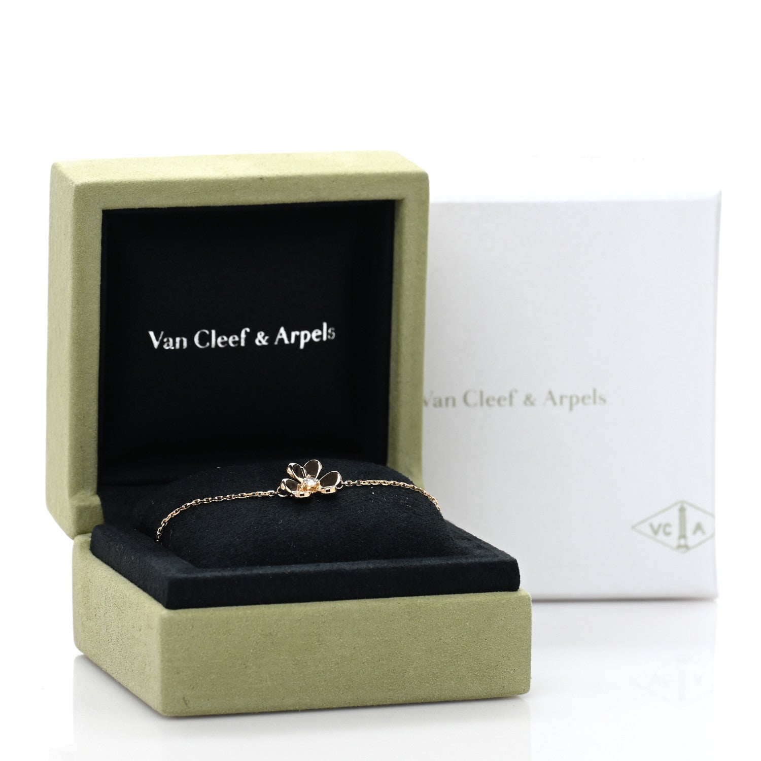 Van Cleef & Arpels 18K Yellow Gold Diamond Mini Frivole Bracelet 4 of 4