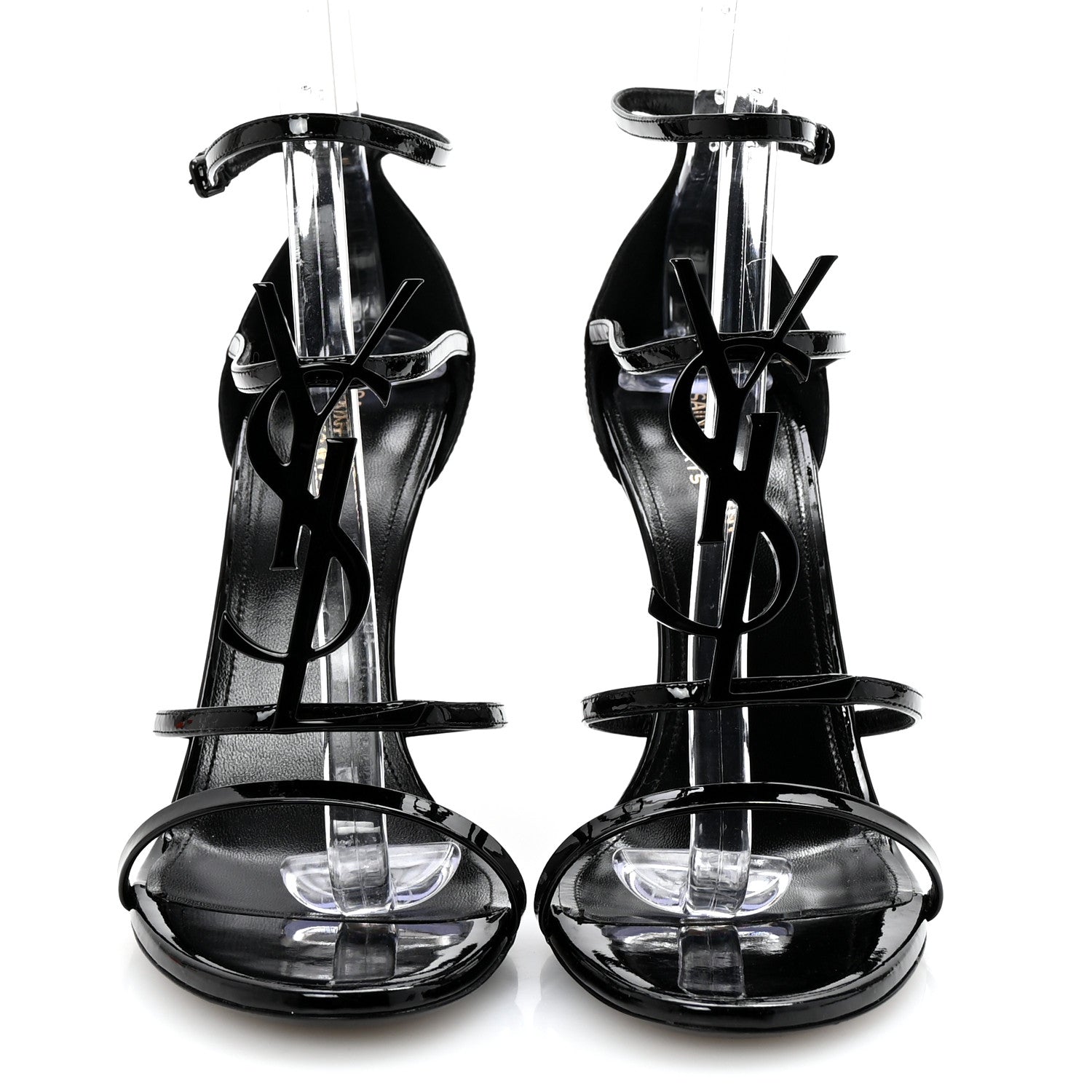 Saint Laurent Patent Cassandra 100 Sandals 40 Black 3 of 8
