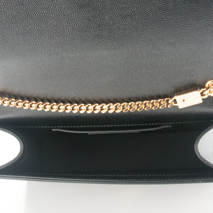 Saint Laurent Grain De Poudre Medium Classic Monogram Kate Satchel Black 5 of 6