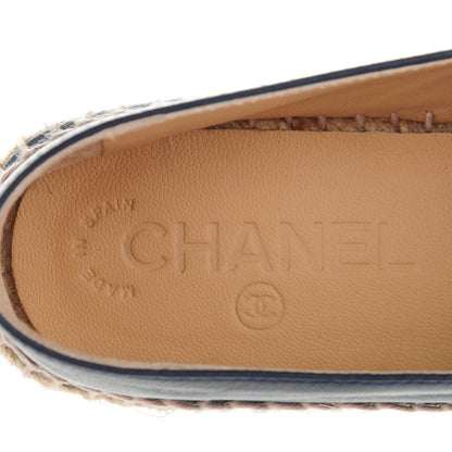 Chanel Lambskin CC Espadrilles 36 Dark Navy 6 of 9