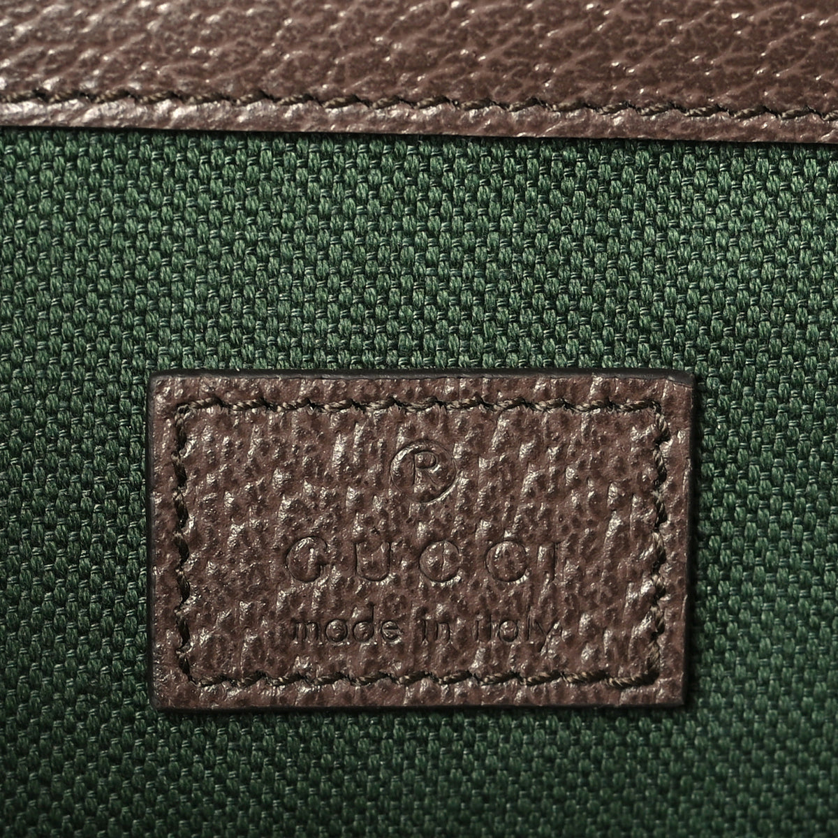 Gucci GG Supreme Monogram Textured Dollar Calfskin Medium Ophidia Top Handle Shoulder Bag Beige Brown 6 of 10
