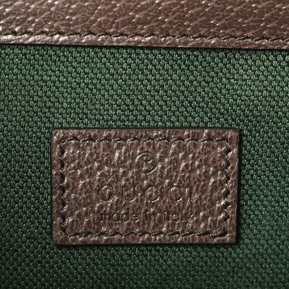 Gucci GG Supreme Monogram Textured Dollar Calfskin Medium Ophidia Top Handle Shoulder Bag Beige Brown 6 of 10