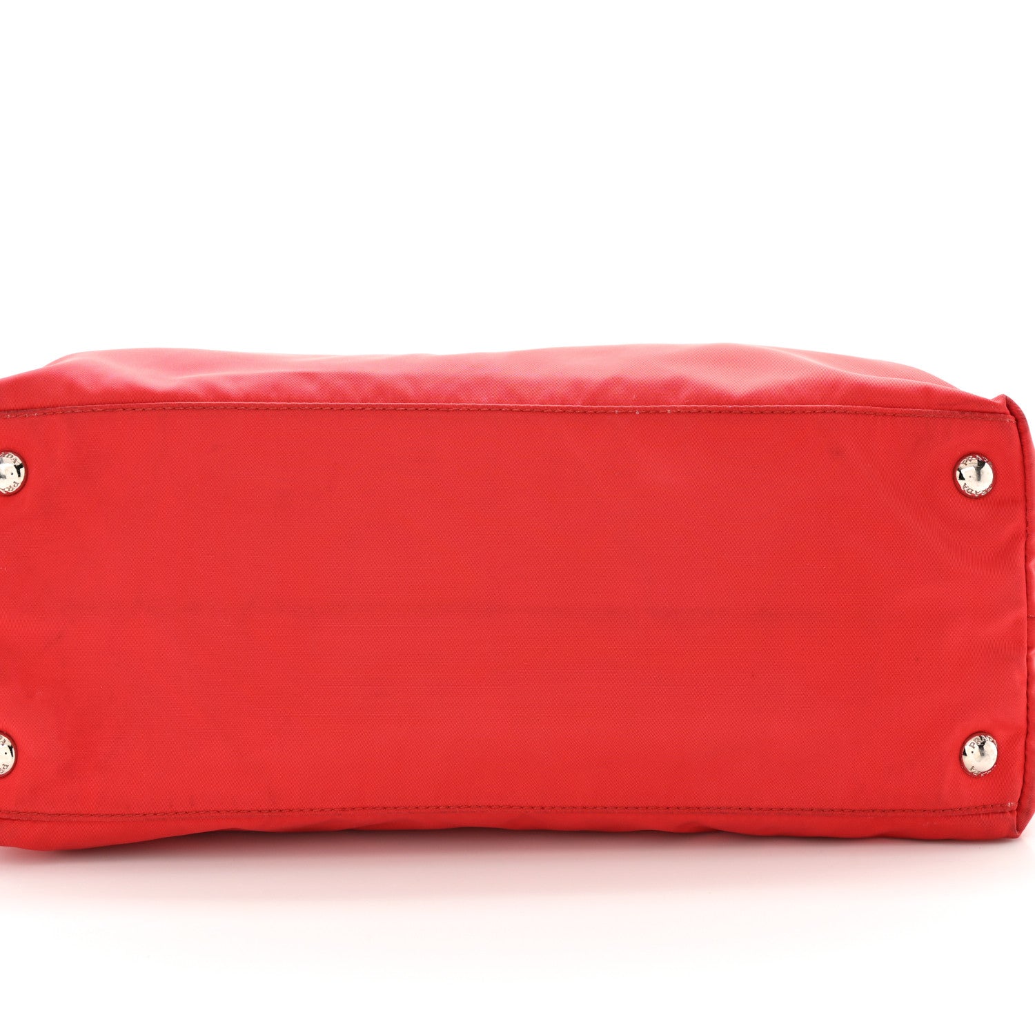 Prada Tessuto Nylon Saffiano Tote Rosso 11 of 13