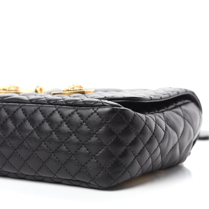 Versace Nappa Quilted Barocco Print Icon Shoulder Bag Black 7 of 9