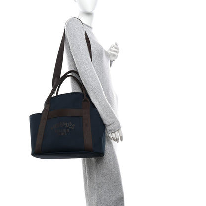 Hermes Canvas The Grooming Bag Bleu Navy Feu 2 of 10