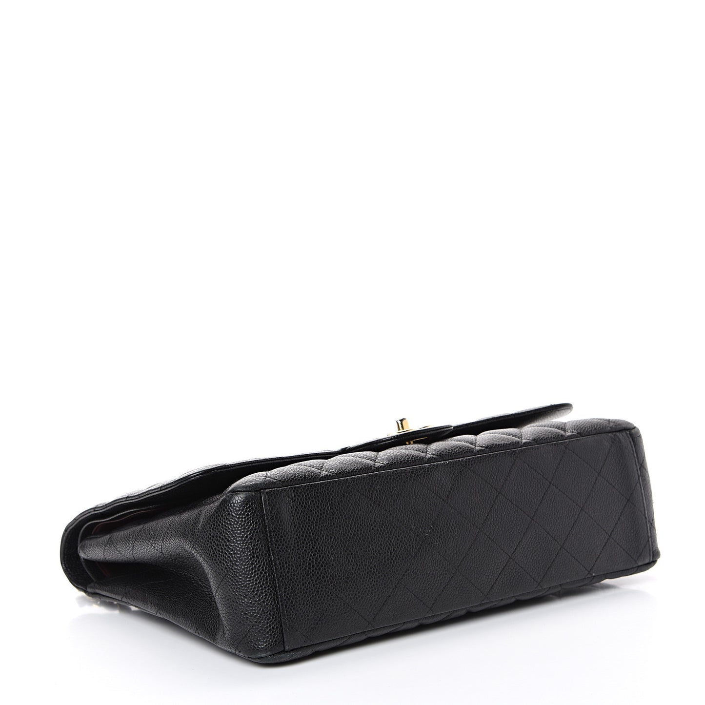 Caviar Quilted Maxi Double Flap Black