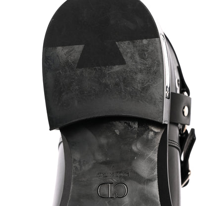 Christian Dior Polished Calfskin Mens Buckle Monk Shoe 44 Black 10 of 10