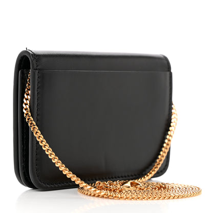 Burberry Calfskin TB Mini Jody Chain Card Case Black 3 of 12