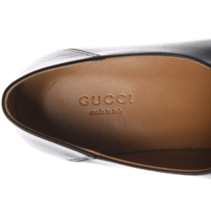 Gucci Goatskin Womens Horsebit Mid-Heel Loafers 37.5 Black 7 of 7