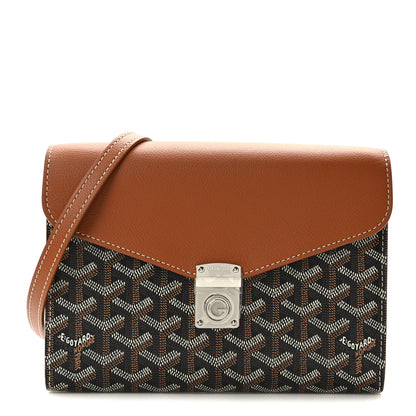 Goyard Goyardine Calfskin Chypre Wallet Pouch Black Gold 1 of 11