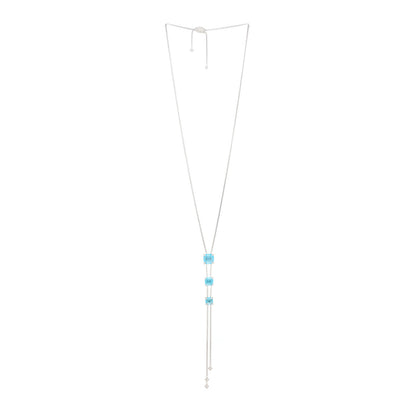 David Yurman Sterling Silver Diamond Blue Topaz Chatelaine Y Necklace 2 of 5