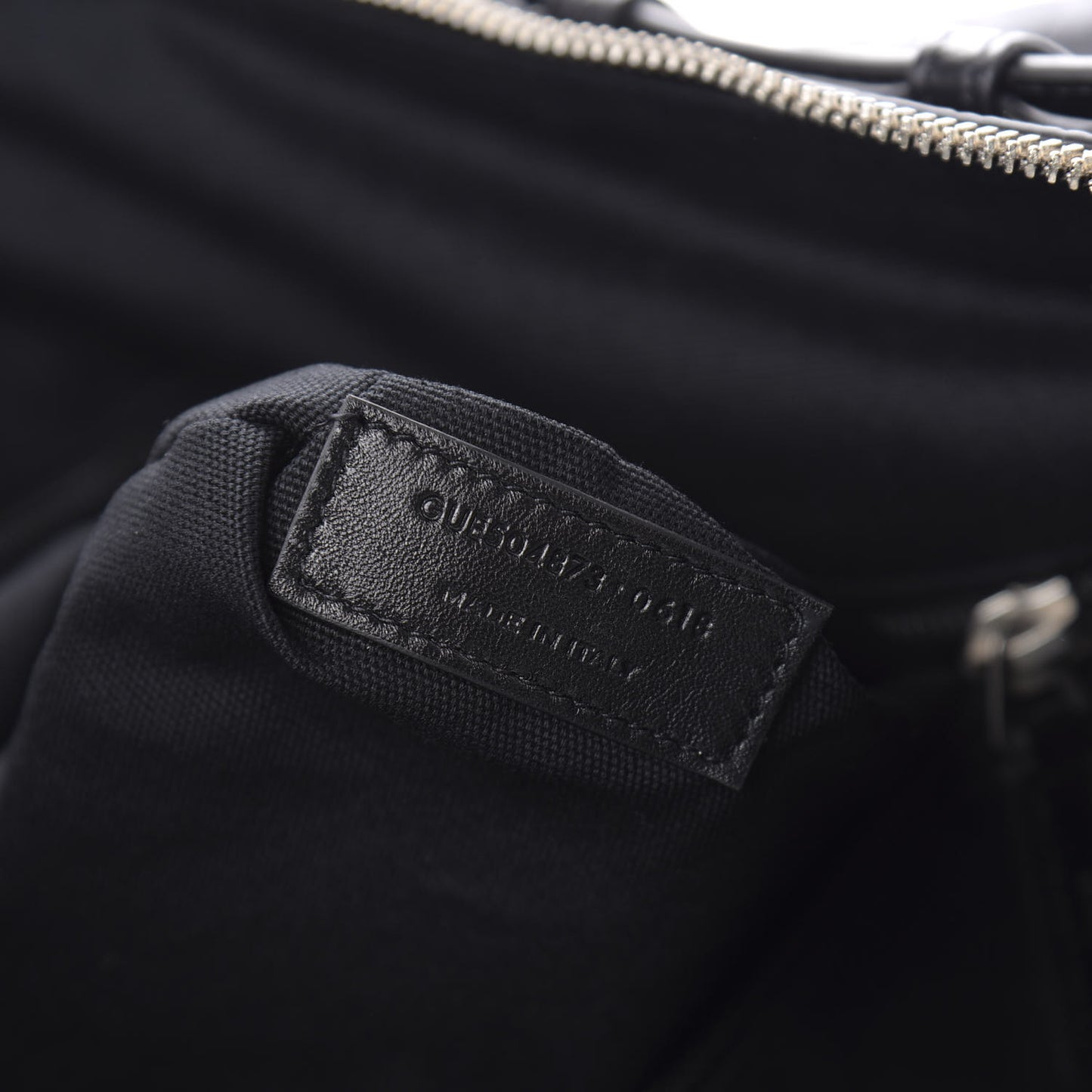 Calfskin Crocodile Embossed ID Bag Black