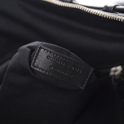 Saint Laurent Calfskin Crocodile Embossed ID Bag Black 8 of 11