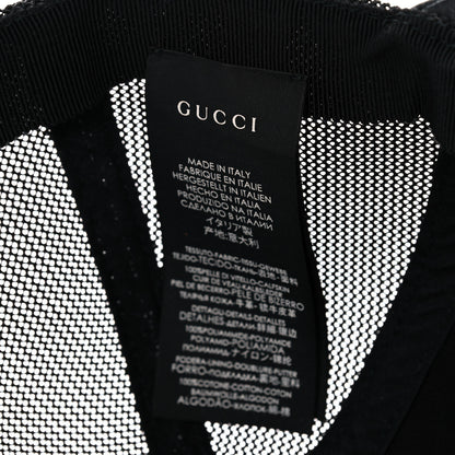 Gucci Grained Calfskin Logo Baseball Hat S 57 Black 7 of 9