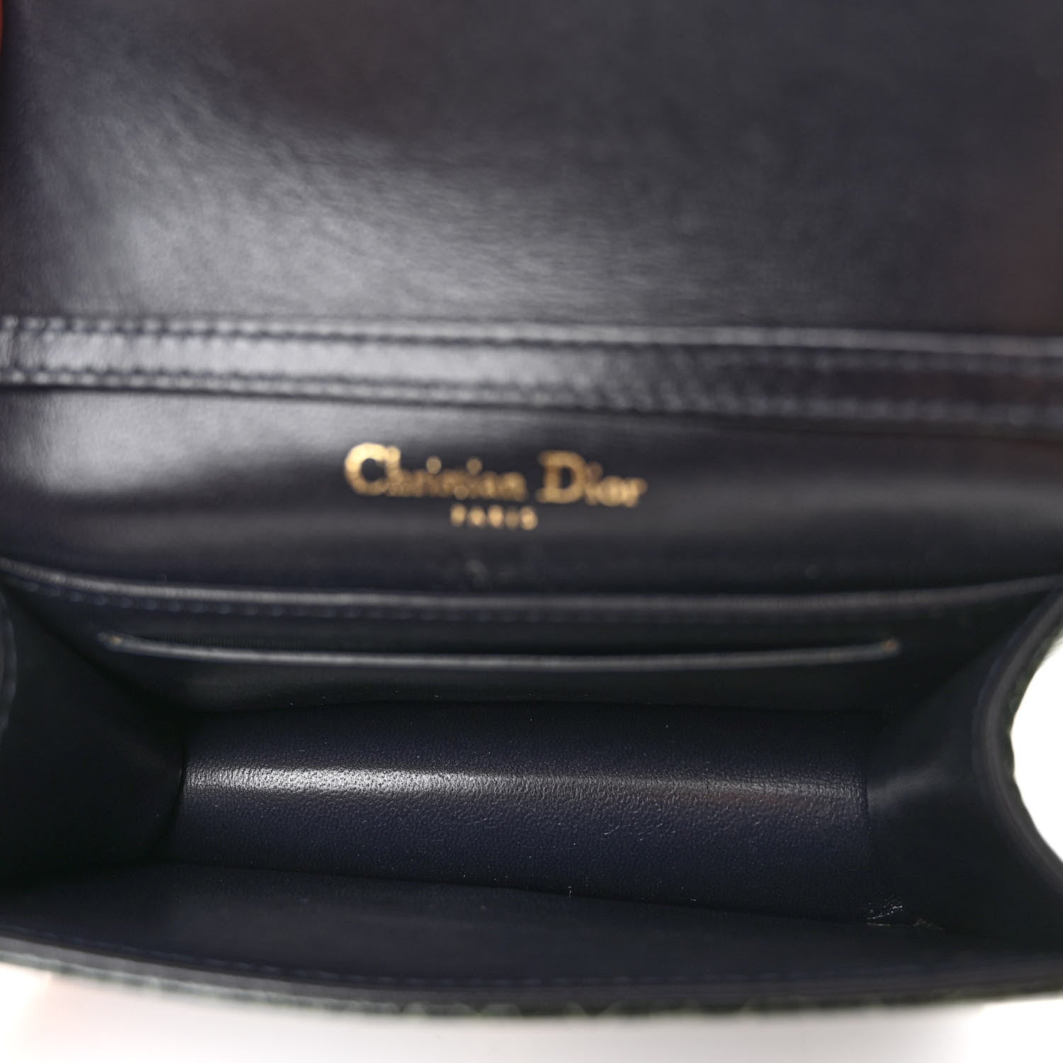 Christian Dior Ceramic Effect Deerskin Baby Diorama Flap Bag Green 5 of 9