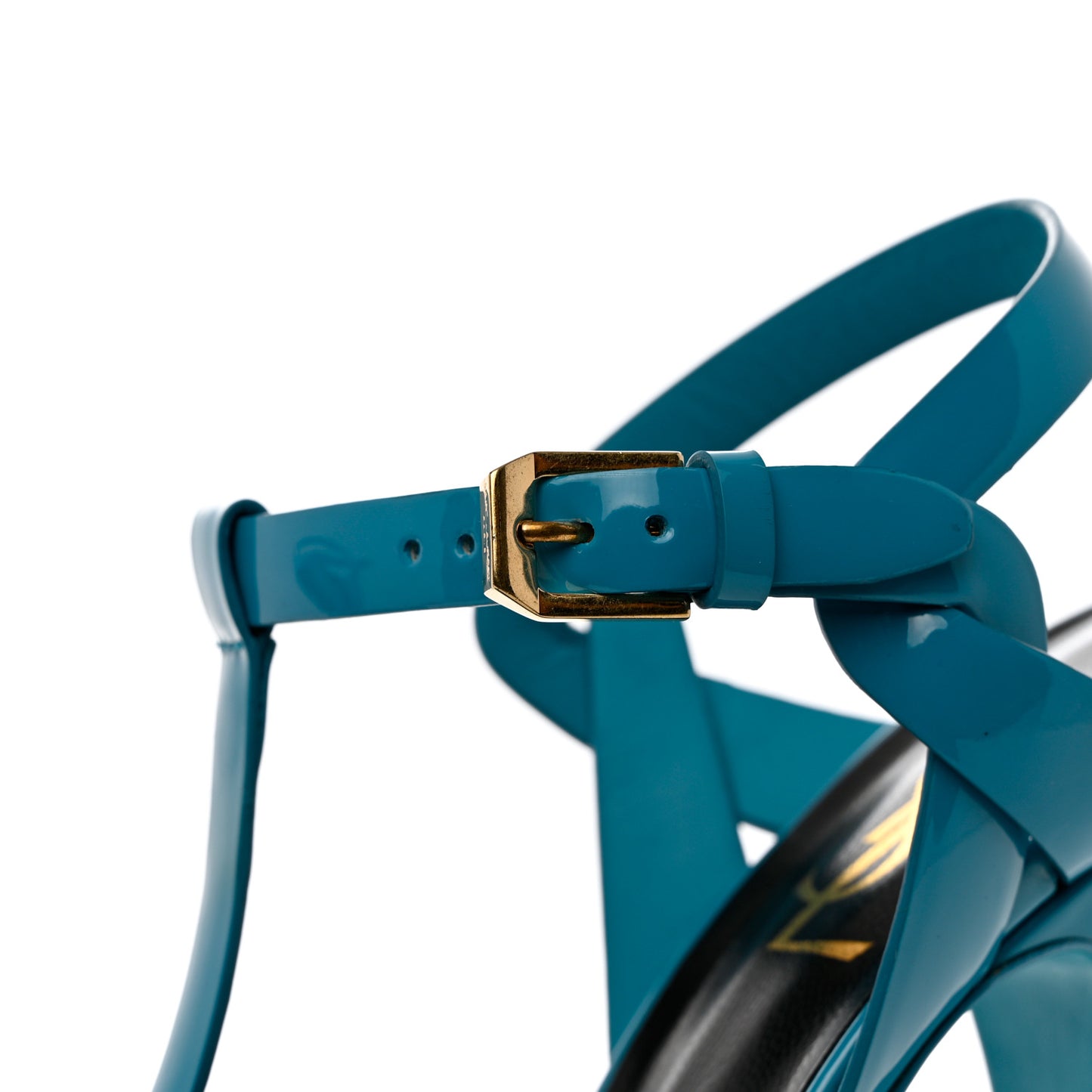 Patent Tribute 105 Platform Sandals 36.5 Turquoise