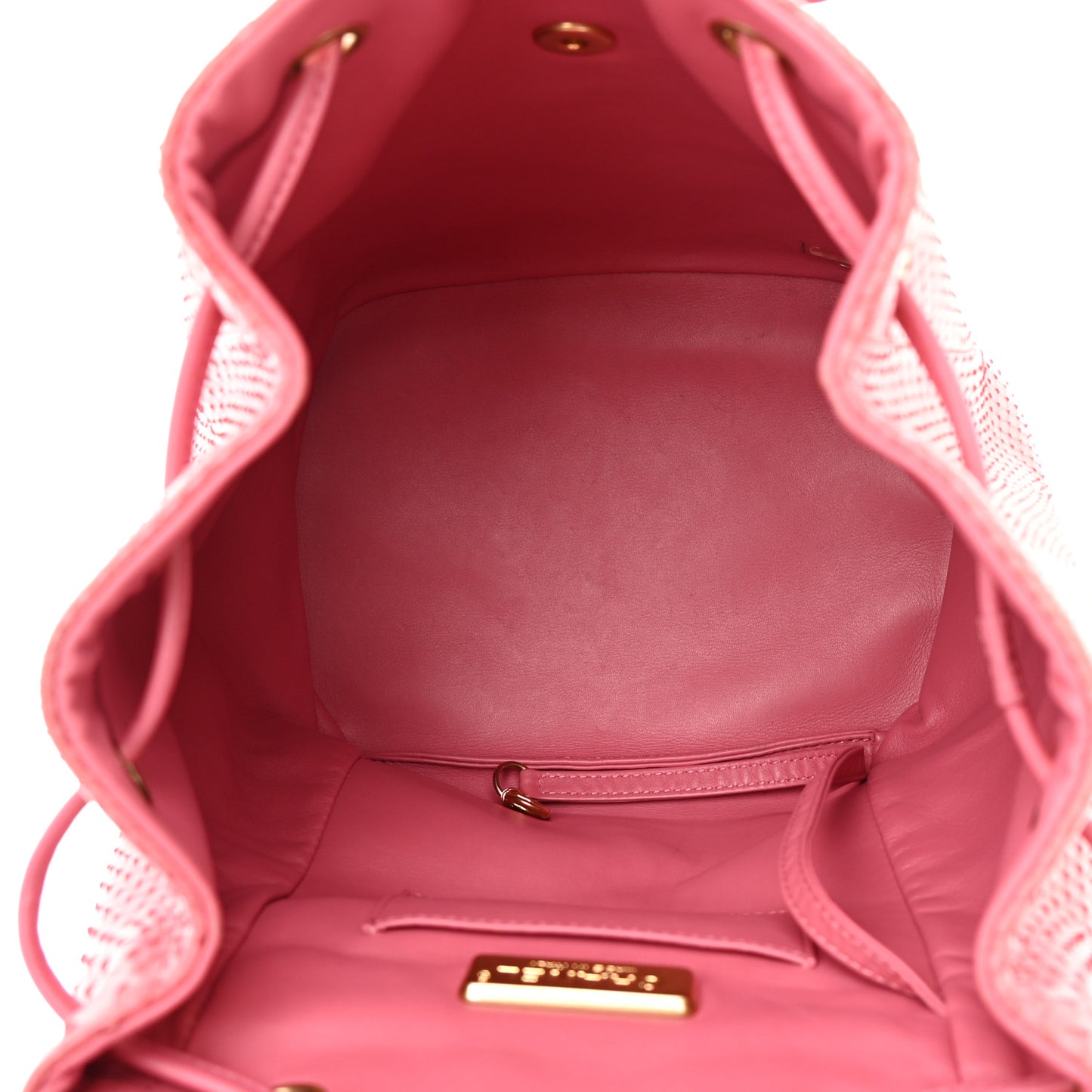 Snakeskin Backpack Light Pink