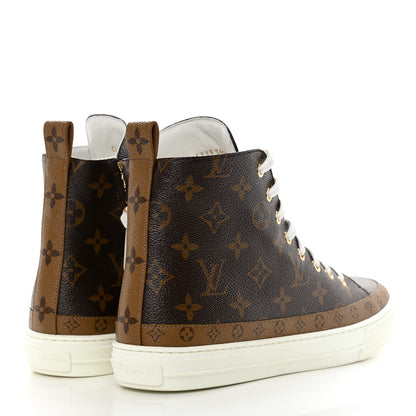 Louis Vuitton Patent Reverse Monogram Stellar Sneaker Boots 39.5 4 of 12