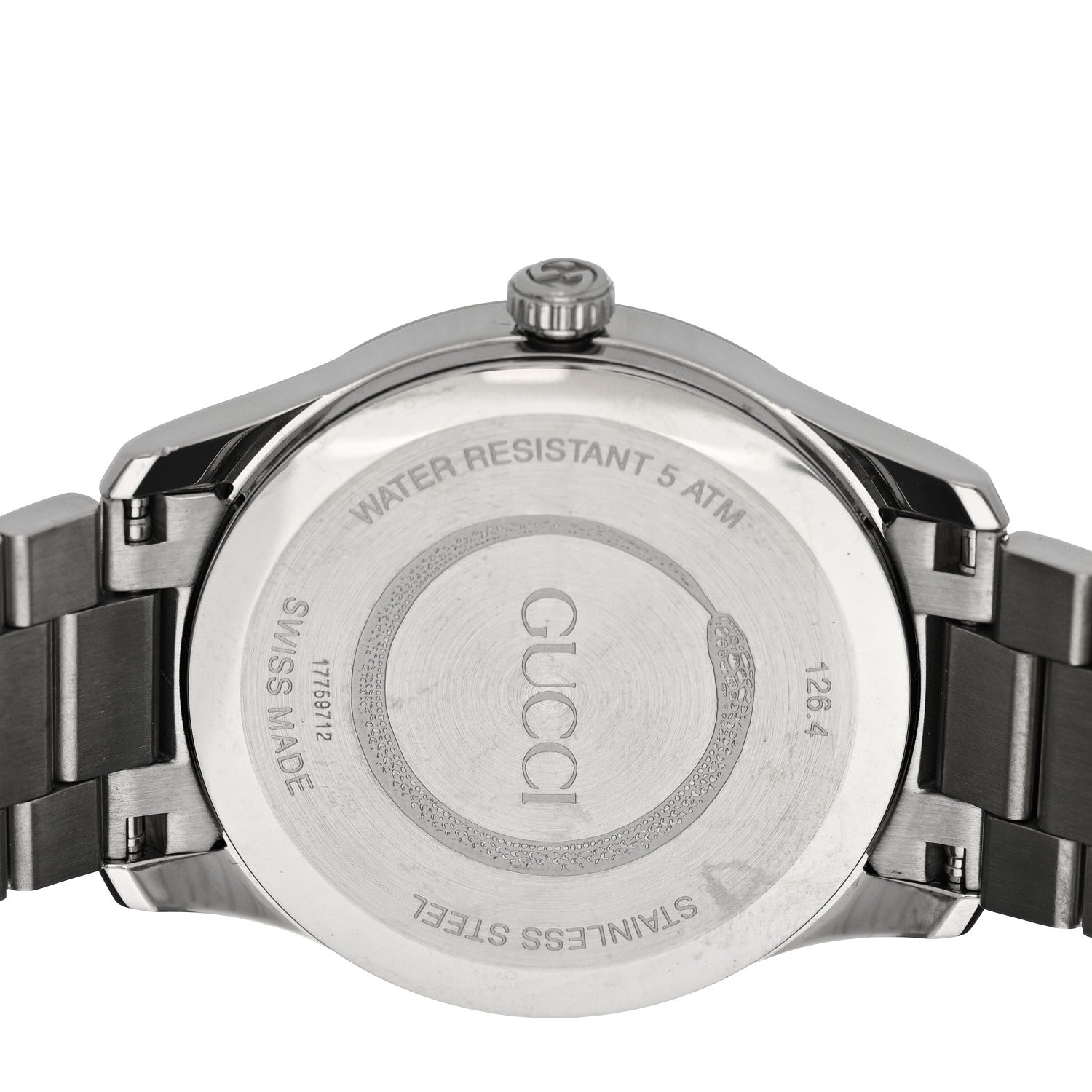 Gucci Stainless Steel 38mm G-Timeless Charm Quartz Watch Black 4 of 5