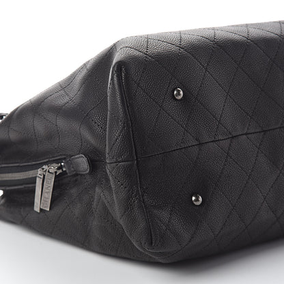 Chanel Grained Vegetal Calfskin Urban Shopping Tote Black 11 of 12