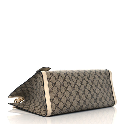 Gucci GG Supreme Monogram Medium Padlock Tote White 4 of 11