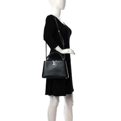 Louis Vuitton Taurillon Capucines BB Scarabeo Iridescent Black 2 of 8