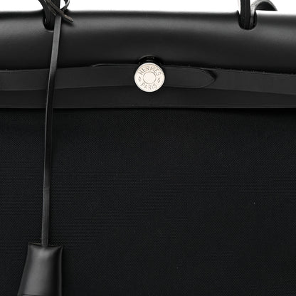 Hermes Military Toile Vache Hunter Herbag Zip PM 31 Black 9 of 14