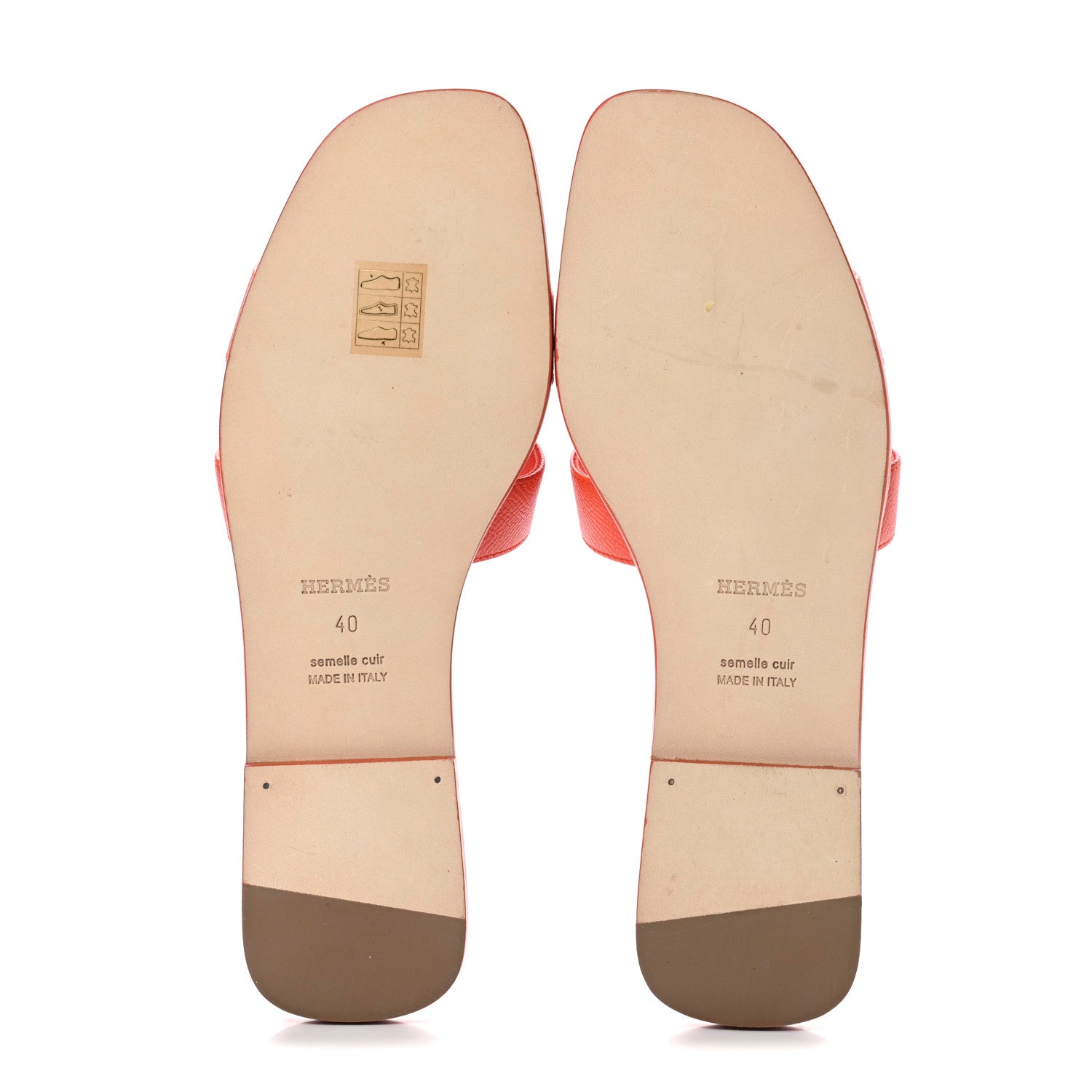 Hermes Epsom Oran Sandals 40 Orange Poppy 5 of 9