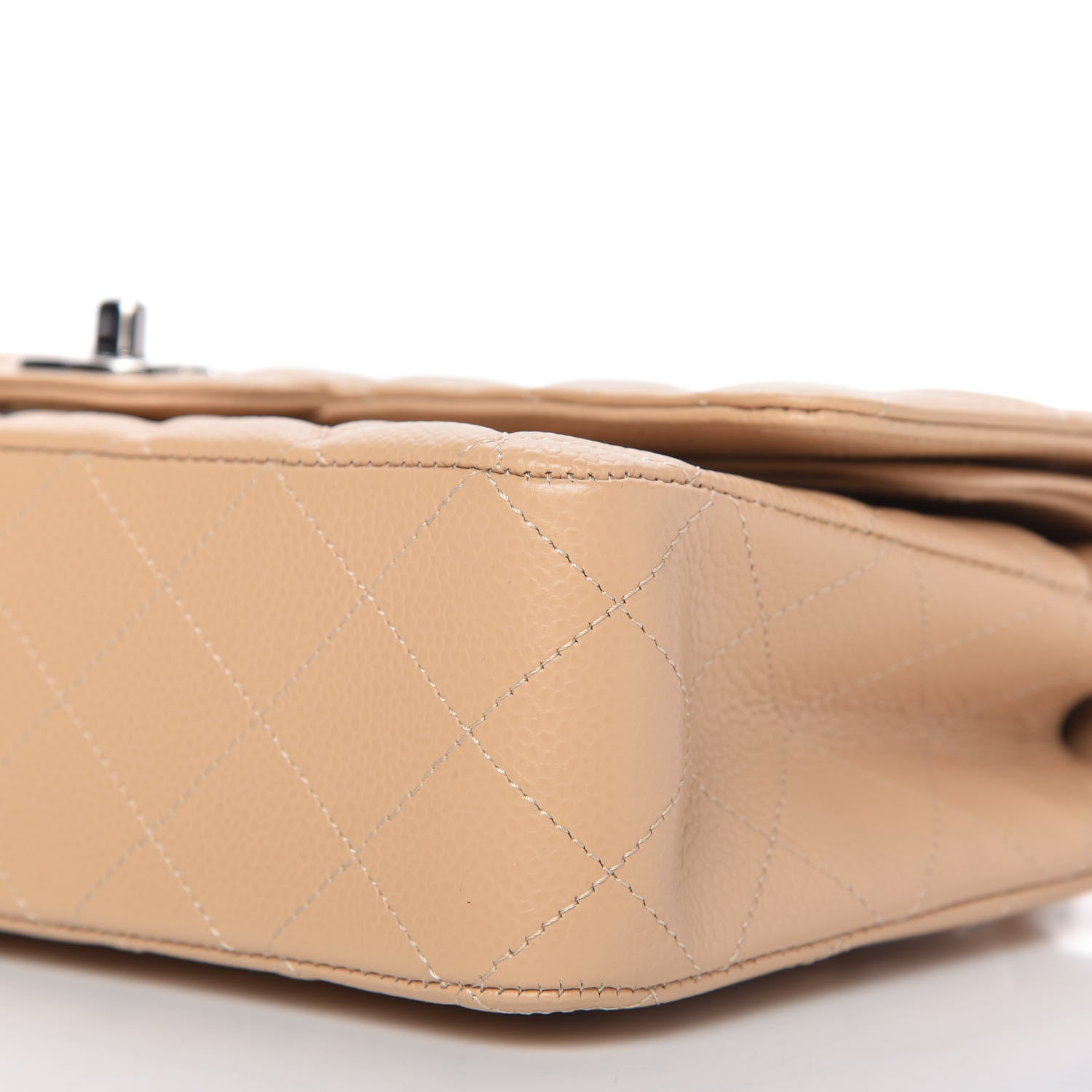 Chanel Caviar Quilted Medium Double Flap Beige 7 of 11