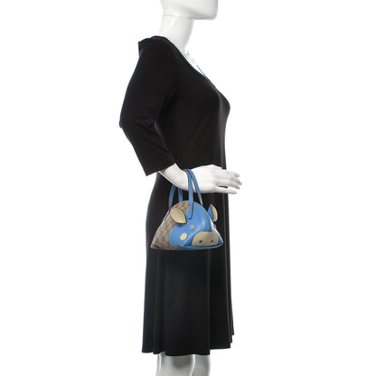 Gucci GG Supreme Monogram Children's Zoo Pig Bag Blue 2 of 12