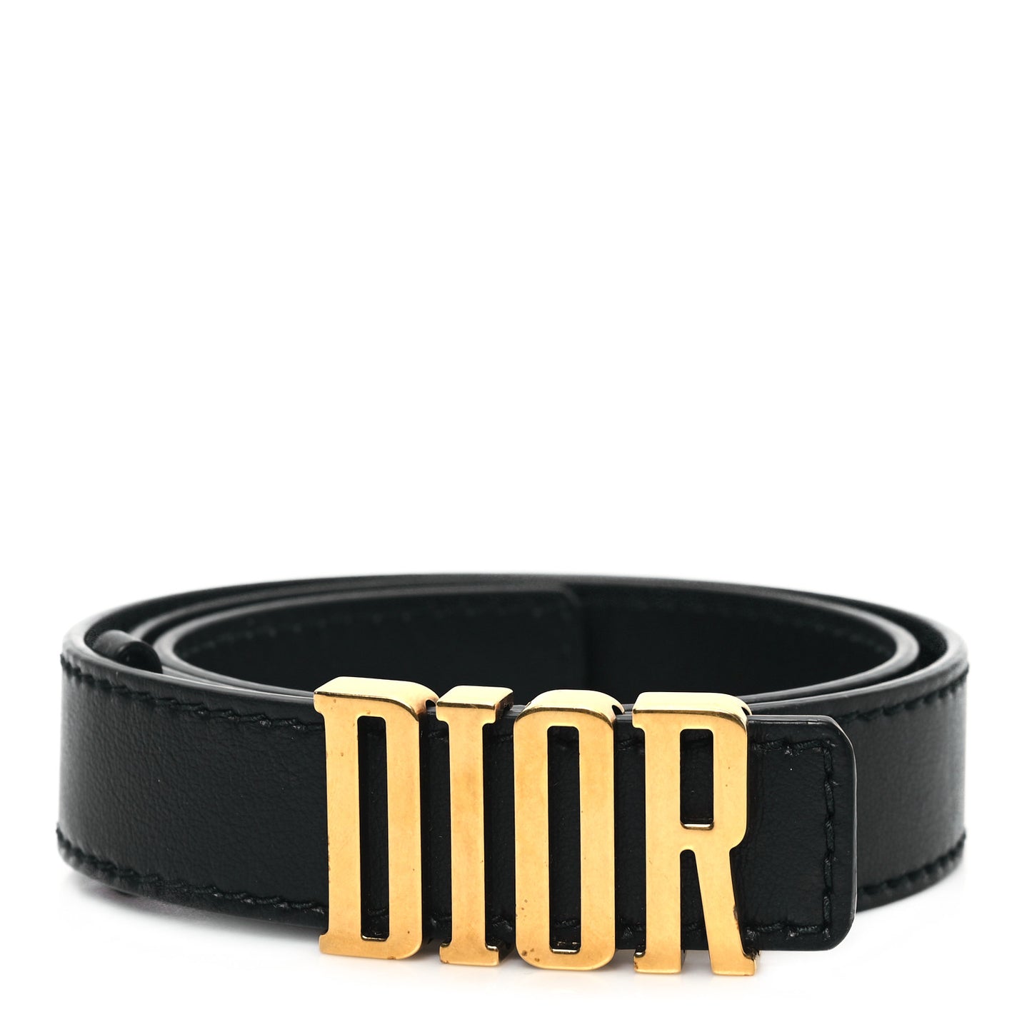 Calfskin D Fence Belt 75 30 Black